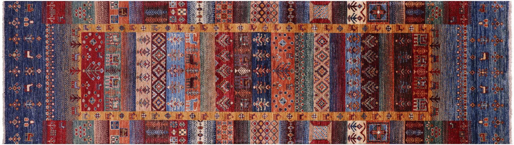 Runner Hand Knotted Tribal Persian Gabbeh Wool Rug - Manhattan Rugs