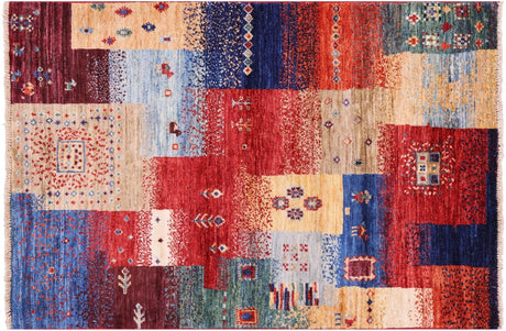 Hand Knotted Tribal Persian Gabbeh Rug - Manhattan Rugs