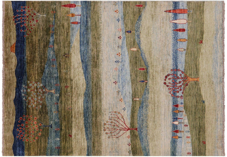 Tribal Persian Gabbeh Hand Knotted Wool Rug - Manhattan Rugs