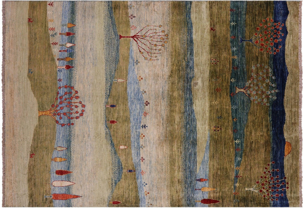 Hand Knotted Tribal Persian Gabbeh Wool Rug - Manhattan Rugs