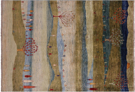 Hand Knotted Tribal Persian Gabbeh Wool Rug - Manhattan Rugs