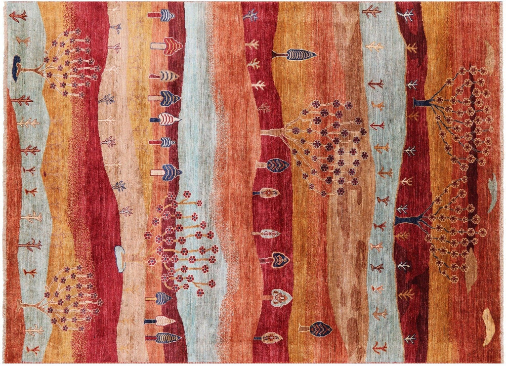 Hand Knotted Tribal Persian Gabbeh Wool Rug - Manhattan Rugs