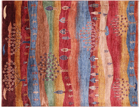 Persian Gabbeh Tribal Hand-Knotted Wool Rug - Manhattan Rugs