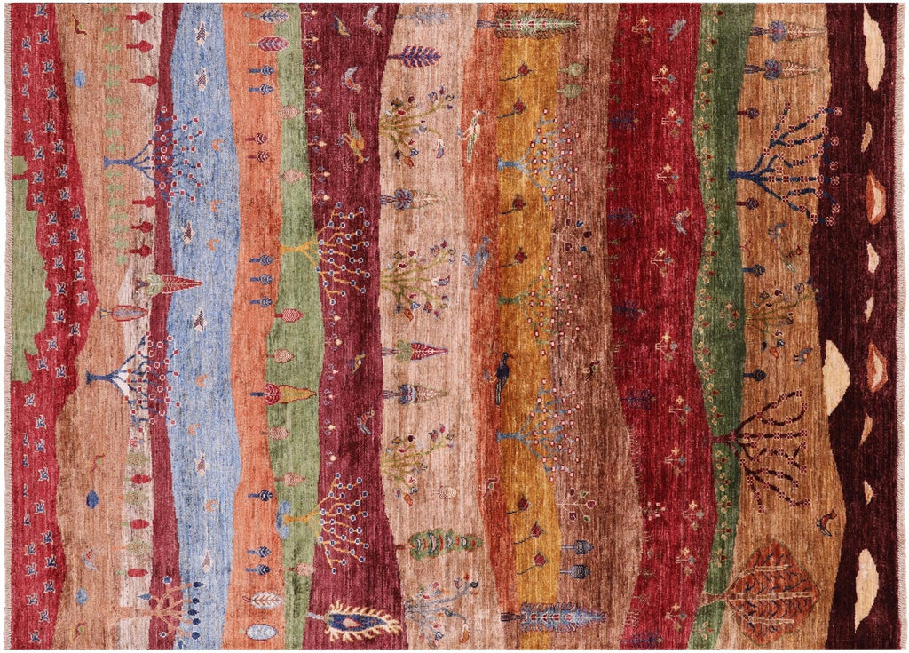 Persian Gabbeh Tribal Hand Knotted Wool Rug - Manhattan Rugs