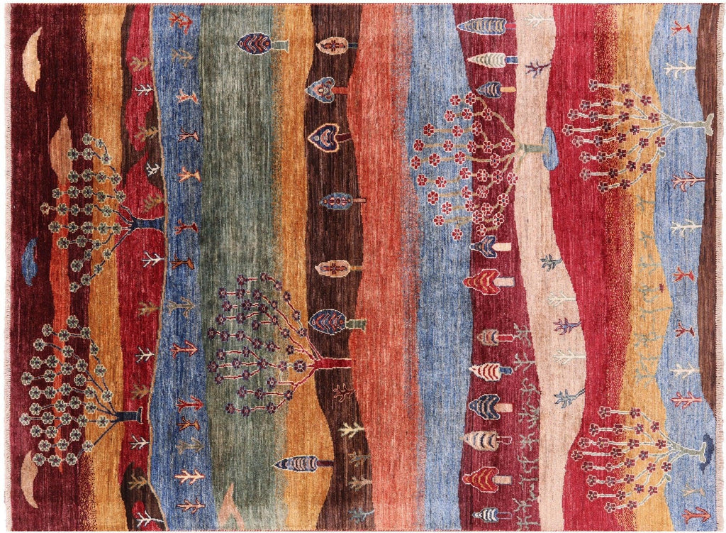 Persian Gabbeh Tribal Handmade Wool Rug - Manhattan Rugs