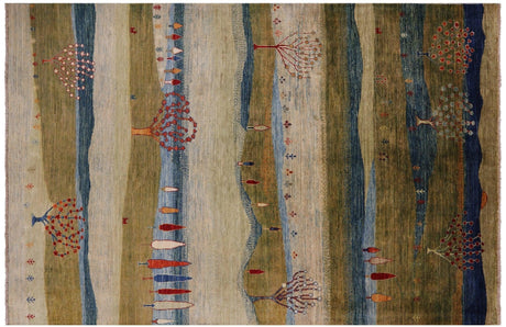 Handmade Persian Gabbeh Tribal Wool Rug - Manhattan Rugs