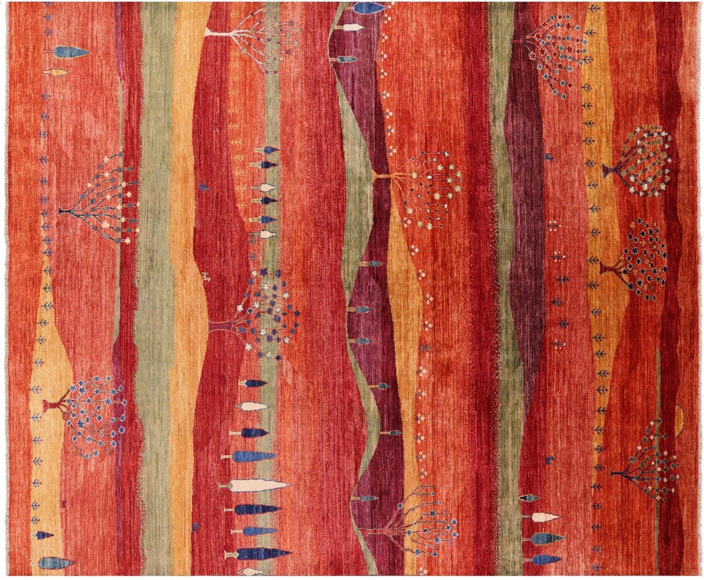 Handmade Persian Gabbeh Tribal Wool Rug - Manhattan Rugs