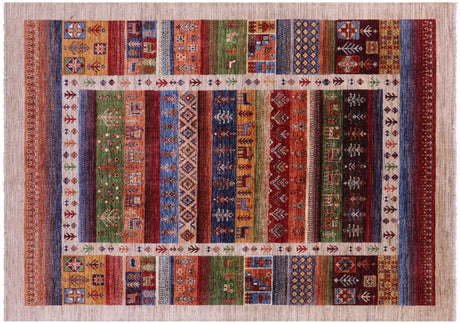 Hand-Knotted Persian Gabbeh Tribal Wool Rug - Manhattan Rugs