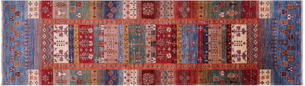 Persian Gabbeh Tribal Hand-Knotted Runner Rug - Manhattan Rugs