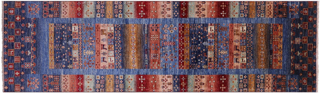 Runner Persian Gabbeh Tribal Handmade Wool Rug - Manhattan Rugs