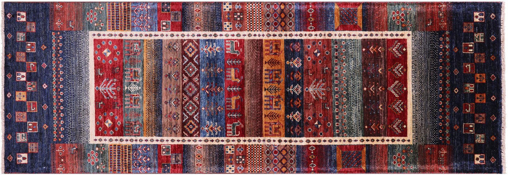 Runner Persian Gabbeh Tribal Handmade Wool Rug - Manhattan Rugs