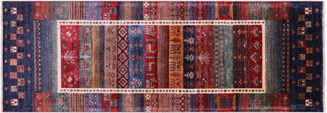 Runner Persian Gabbeh Tribal Handmade Wool Rug - Manhattan Rugs