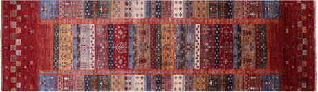 Runner Tribal Persian Gabbeh Hand Knotted Wool Rug - Manhattan Rugs