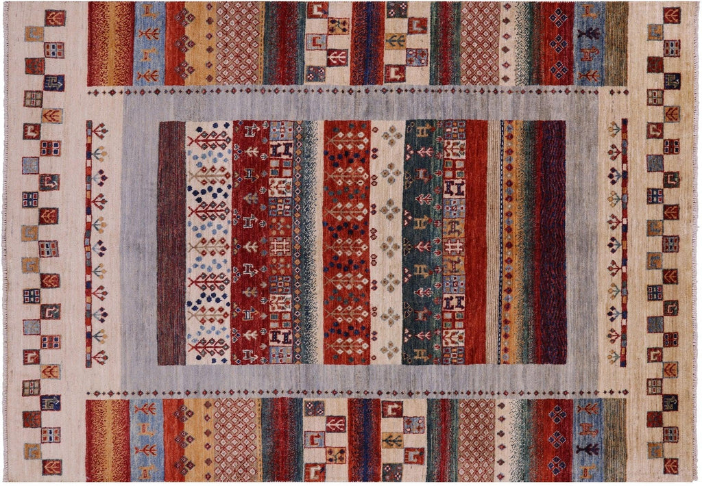 Persian Gabbeh Tribal Handmade Wool Rug - Manhattan Rugs