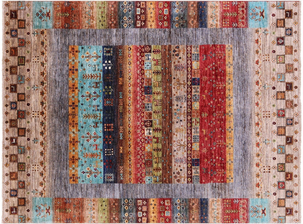 Persian Gabbeh Tribal Hand Knotted Wool Rug - Manhattan Rugs