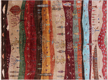 Tribal Persian Gabbeh Hand Knotted Wool Rug - Manhattan Rugs