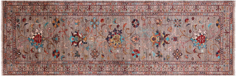 Runner Persian Tabriz Hand Knotted Rug - Manhattan Rugs