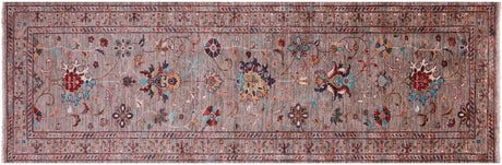 Persian Tabriz Hand Knotted Runner Rug - Manhattan Rugs