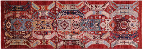 Tribal Fine Serapi Hand Knotted Wool Runner Rug - Manhattan Rugs
