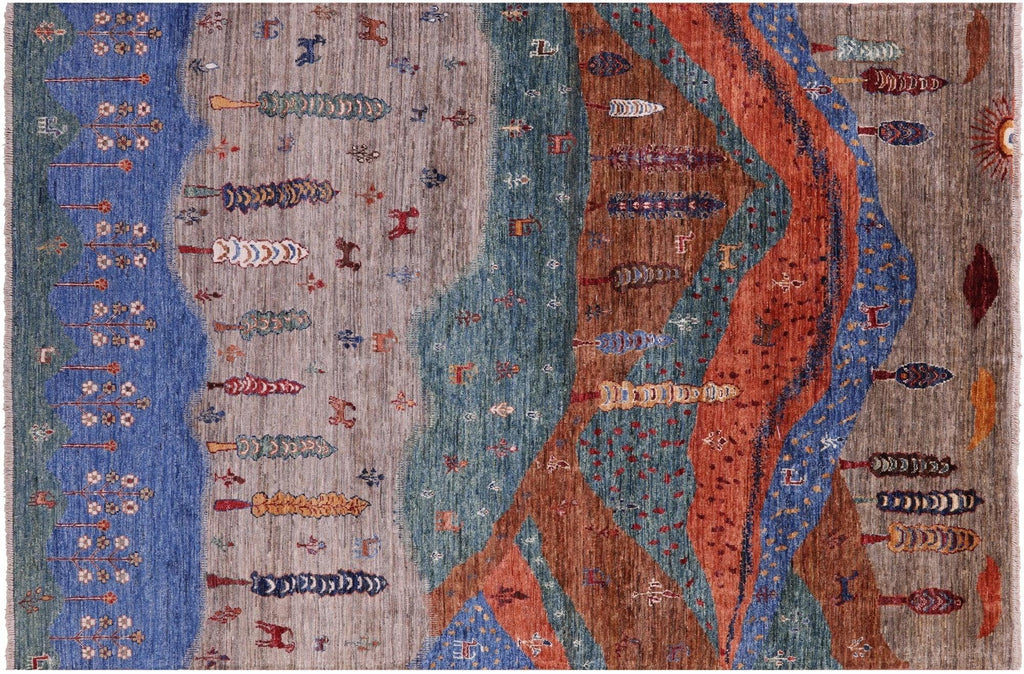 Persian Gabbeh Tribal Hand Knotted Wool Rug - Manhattan Rugs