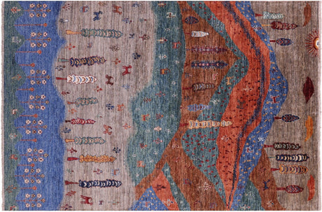 Persian Gabbeh Tribal Hand Knotted Wool Rug - Manhattan Rugs