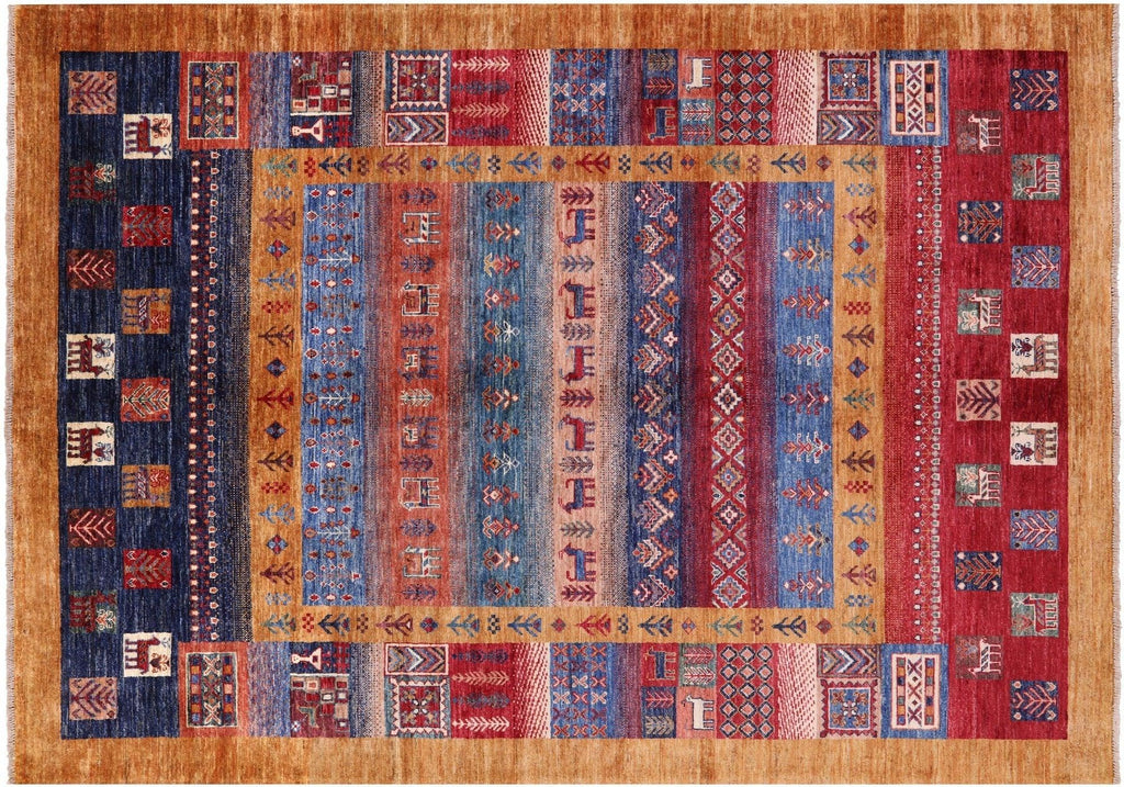 Persian Gabbeh Tribal Handmade Wool Rug - Manhattan Rugs