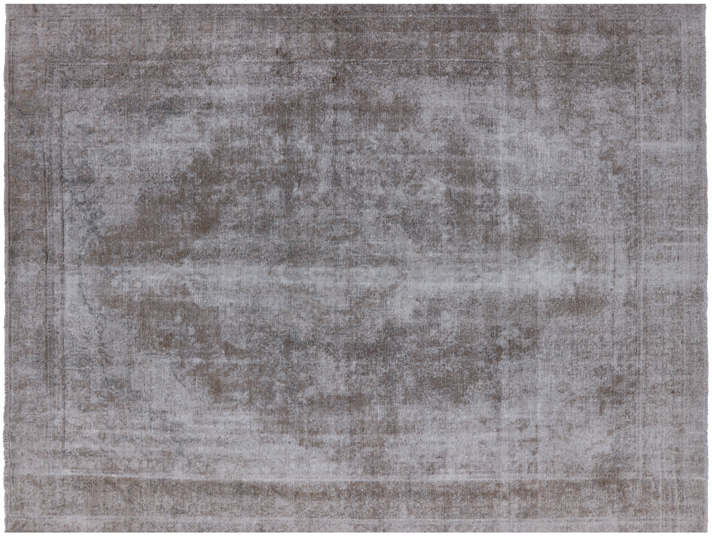 Persian Vintage White Wash Handmade Wool Rug 9' 3" X 12' 3" - Q2091