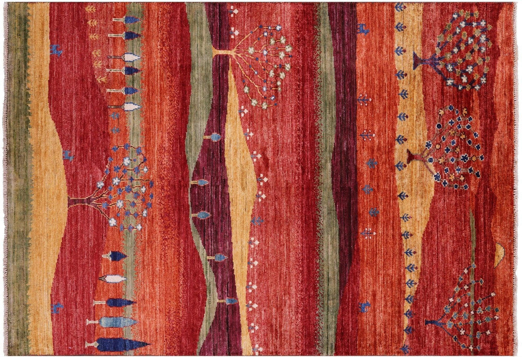 Hand Knotted Persian Gabbeh Tribal Wool Rug - Manhattan Rugs