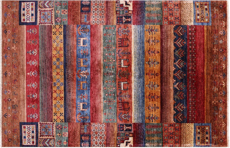 Tribal Persian Gabbeh Hand Knotted Wool Rug - Manhattan Rugs