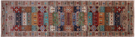 Persian Gabbeh Tribal Hand Knotted Runner Rug - Manhattan Rugs