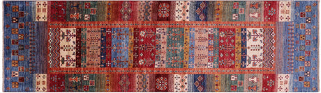 Runner Tribal Persian Gabbeh Hand Knotted Rug - Manhattan Rugs