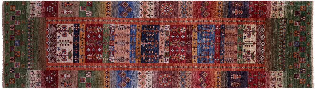 Persian Gabbeh Tribal Handmade Wool Runner Rug - Manhattan Rugs