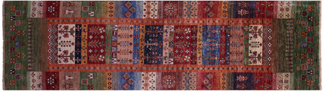 Persian Gabbeh Tribal Handmade Wool Runner Rug - Manhattan Rugs