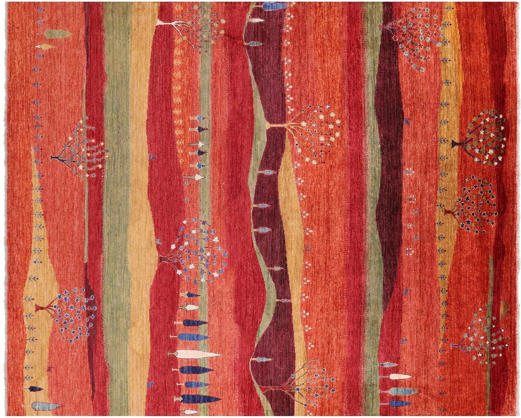 Handmade Persian Gabbeh Tribal Wool Rug - Manhattan Rugs