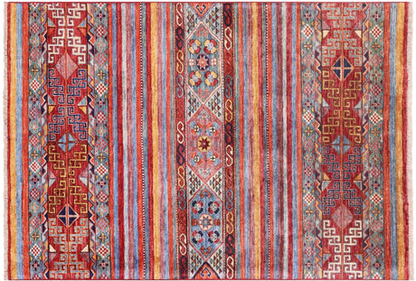 Hand Knotted Khorjin Super Kazak Wool Rug - Manhattan Rugs