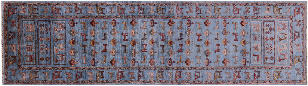 Hand Knotted Tribal Persian Gabbeh Wool Runner Rug - Manhattan Rugs