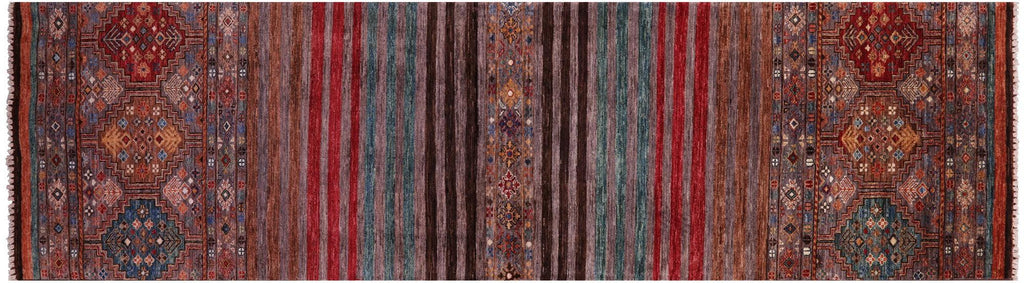 Runner Hand-Knotted Khorjin Super Kazak Rug - Manhattan Rugs