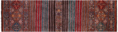 Runner Hand-Knotted Khorjin Super Kazak Rug - Manhattan Rugs