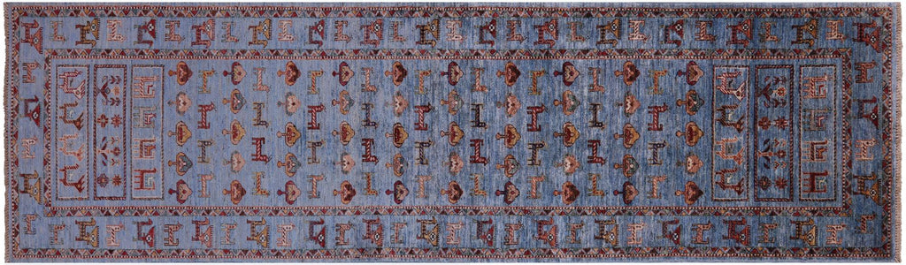 Runner Hand Knotted Tribal Persian Gabbeh Wool Rug - Manhattan Rugs