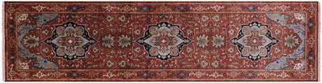 Handmade Heriz Serapi Wool Runner Rug - Manhattan Rugs