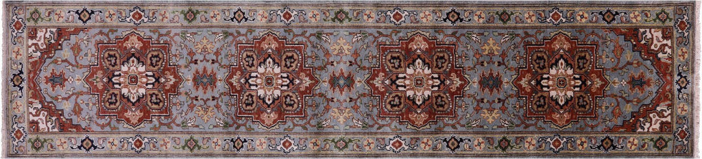 Runner Heriz Serapi Hand Knotted Wool Rug - Manhattan Rugs