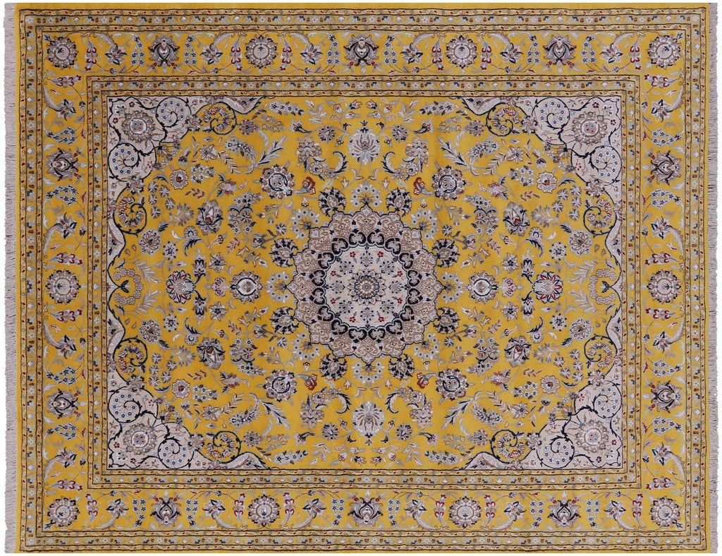 Persian Nain Hand Knotted Wool & Silk Rug - Manhattan Rugs
