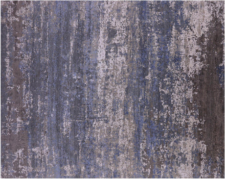 Modern Abstract Wool & Silk Hand-Knotted Rug - Manhattan Rugs
