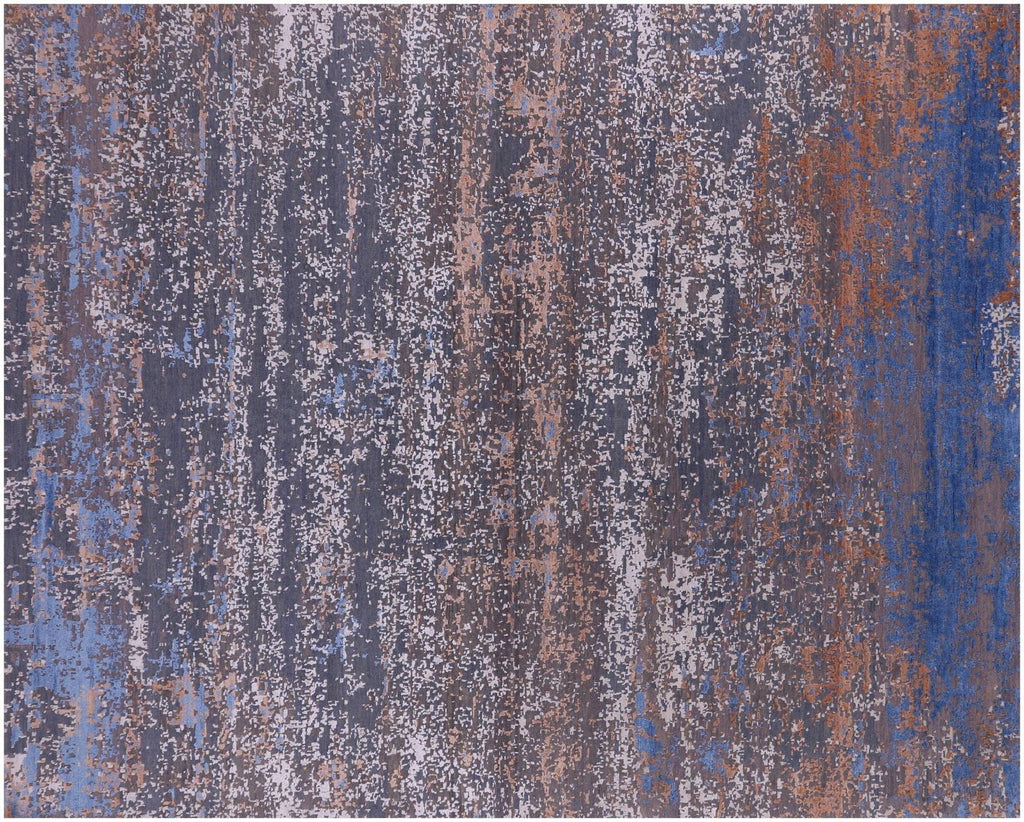 Wool & Silk  Modern Abstract Handmade Rug - Manhattan Rugs