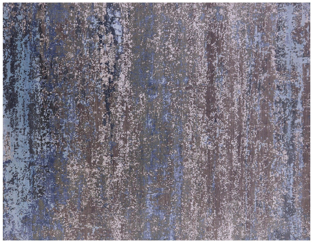 Abstract Handmade Wool & Silk Rug - Manhattan Rugs