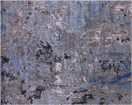 Handmade Abstract Wool & Silk Rug - Manhattan Rugs