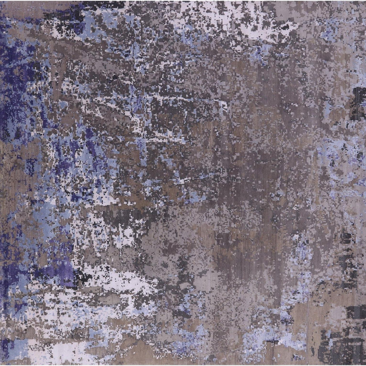 Abstract Modern Wool & Silk Hand Knotted Rug 9' 2