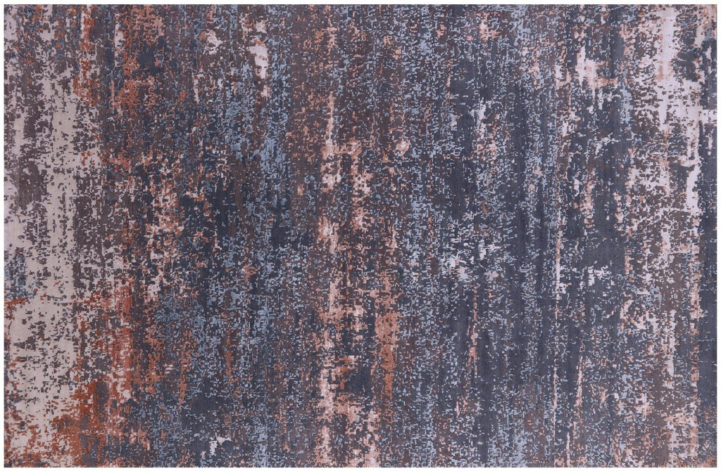 Abstract Hand Knotted Wool & Silk Rug - Manhattan Rugs