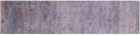 Runner Handmade Wool & Silk Modern Abstract Rug - Manhattan Rugs