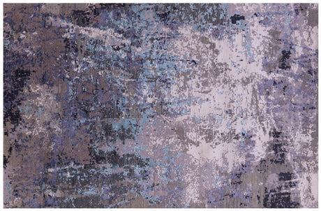 Wool & Silk Abstract Hand Knotted Rug - Manhattan Rugs
